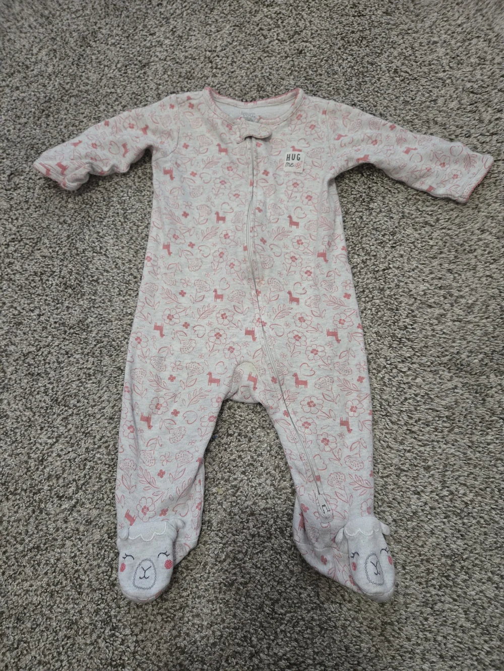Girls' Carters One-Piece Sleepers - Pink, Navy, Lavender, Taupe